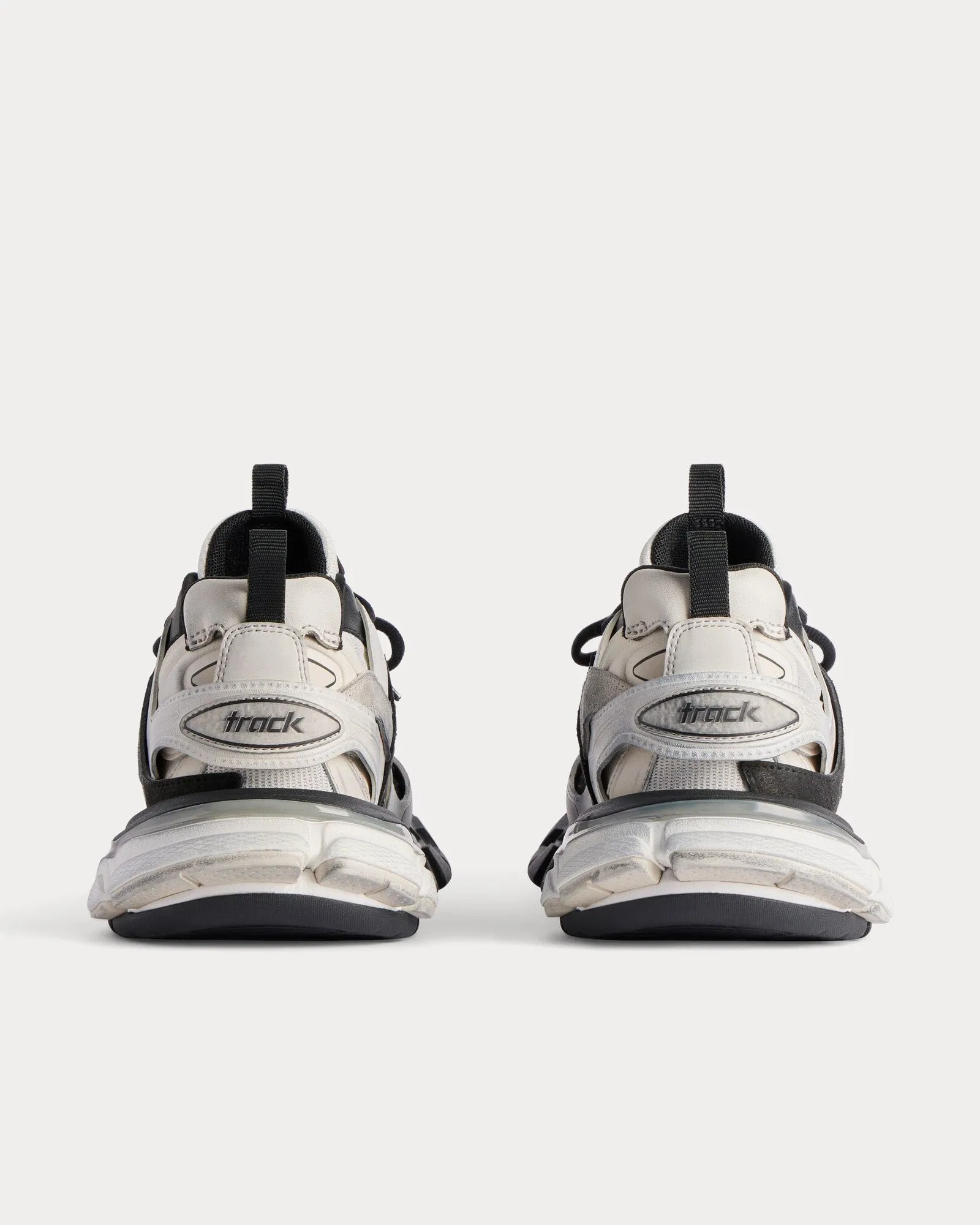 Track Mesh & Suede-Like Fabric Grey / Black / White Low Top Sneakers
