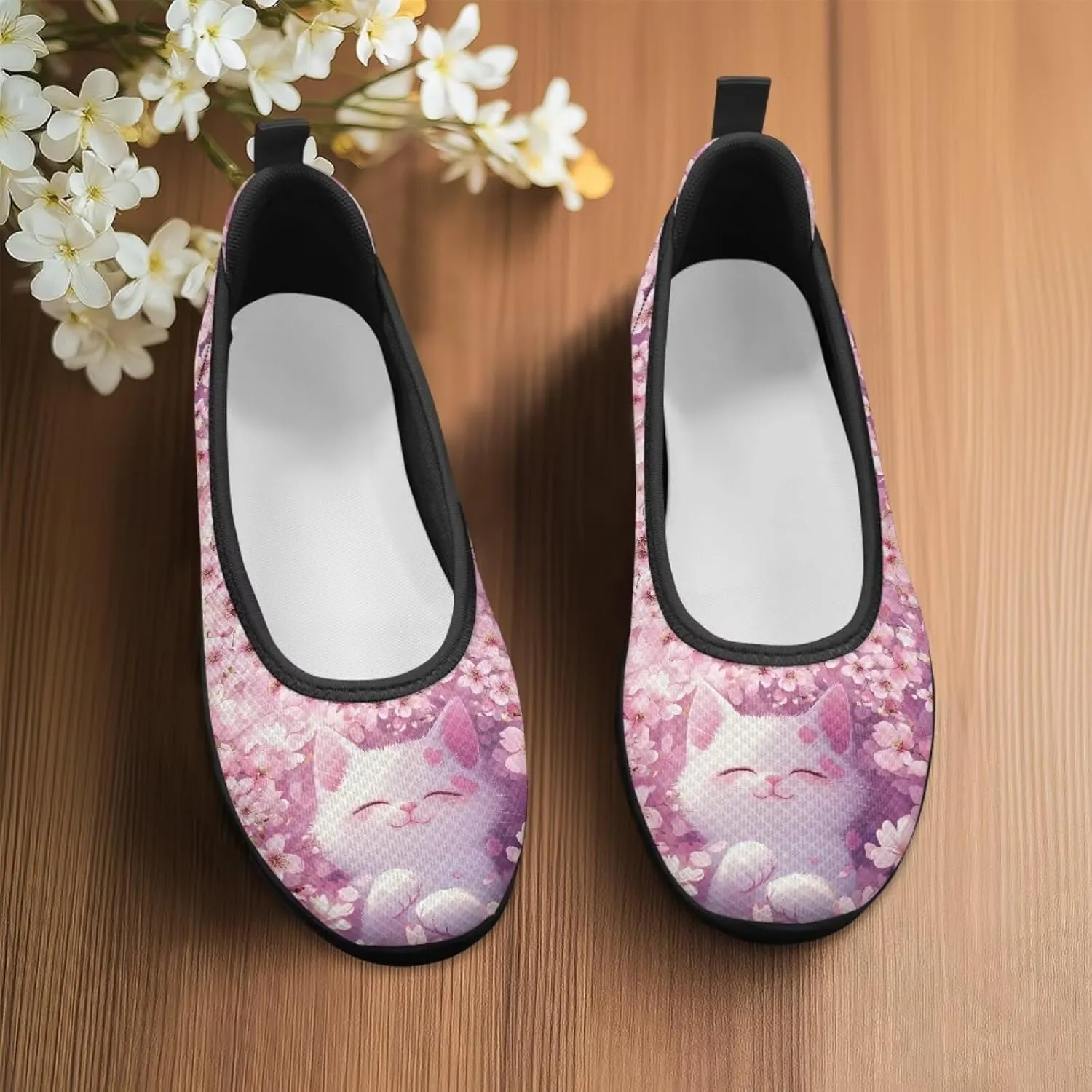 UNICEU Womens Slip On Mesh Shoes Casual Breathable Low Top Loafers Lightweight Comfort Fashion Walking Work Sneakers