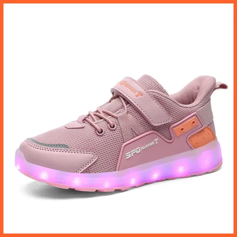 Usb Charging Designer Shoes For Kids Boys Girls | Led Sneakers Glowing Flashing Sneakers Shoes