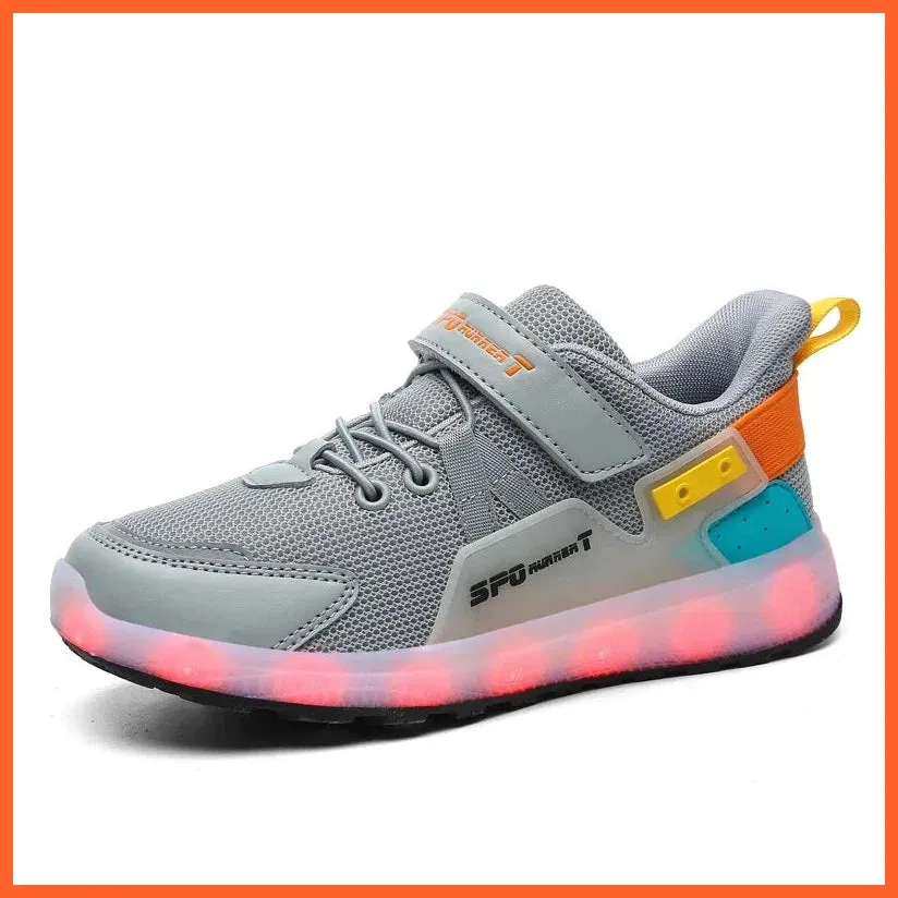 Usb Charging Designer Shoes For Kids Boys Girls | Led Sneakers Glowing Flashing Sneakers Shoes