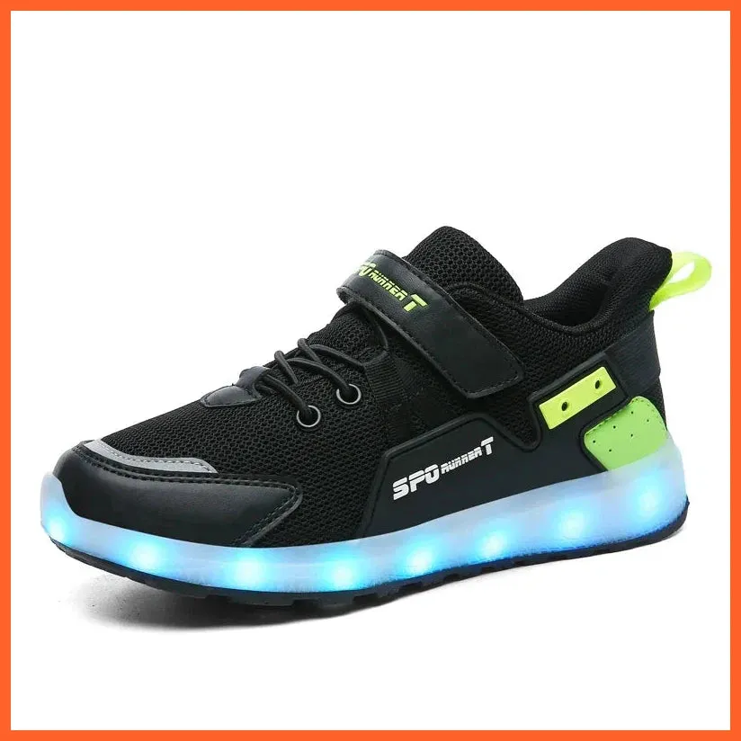 Usb Charging Designer Shoes For Kids Boys Girls | Led Sneakers Glowing Flashing Sneakers Shoes