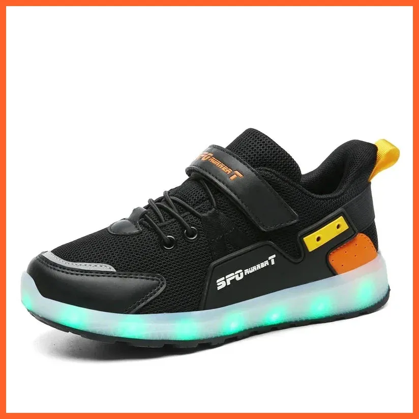Usb Charging Designer Shoes For Kids Boys Girls | Led Sneakers Glowing Flashing Sneakers Shoes