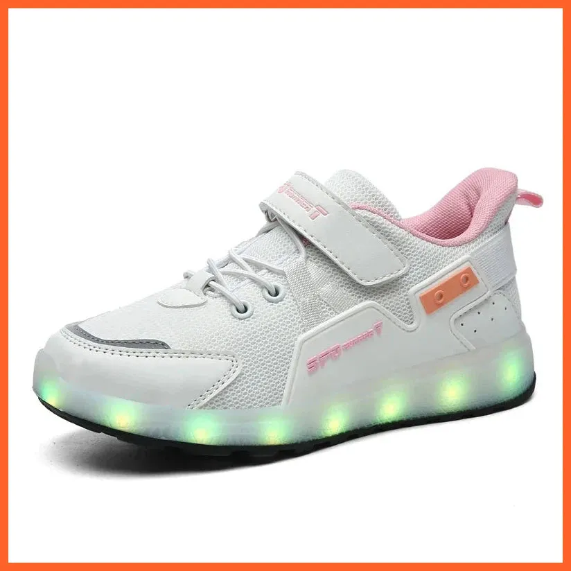 Usb Charging Designer Shoes For Kids Boys Girls | Led Sneakers Glowing Flashing Sneakers Shoes