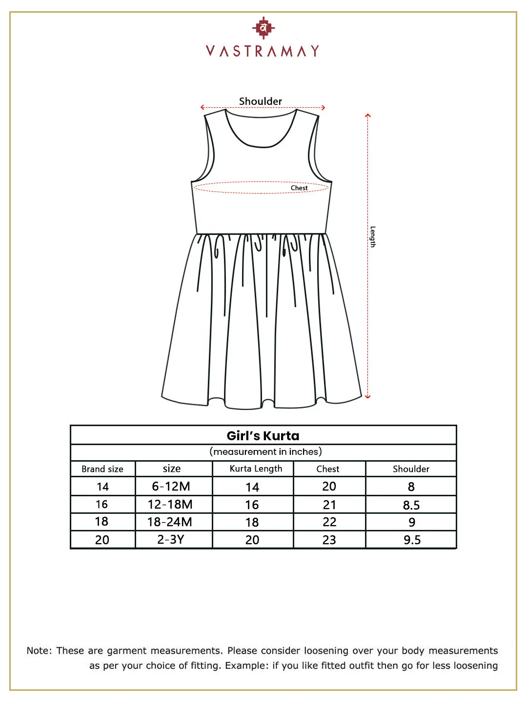 VASTRAMAY Girls' Mustard Dress