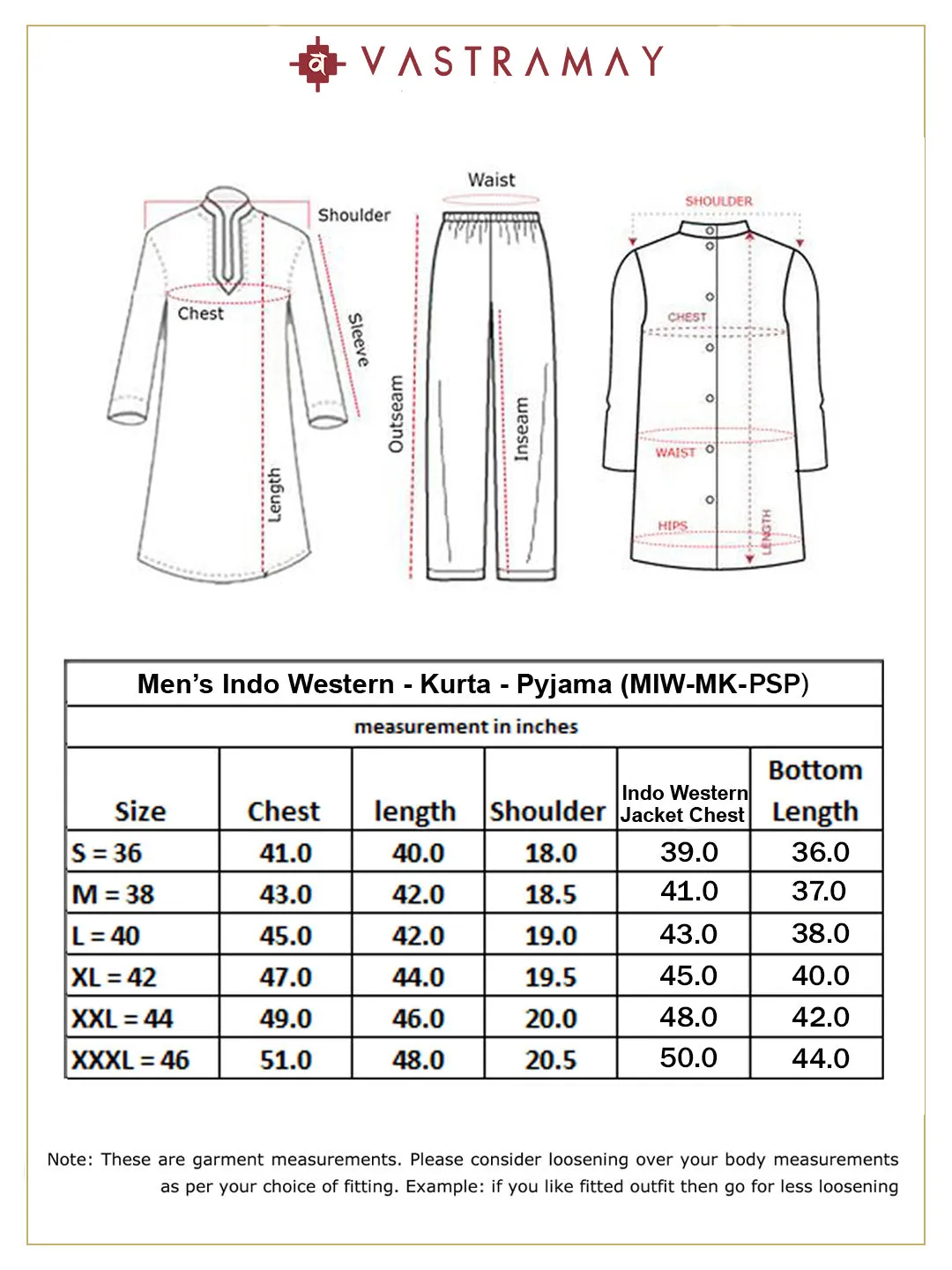 VASTRAMAY Men's Lavender Sherwani With Cream Kurta And Pant Set