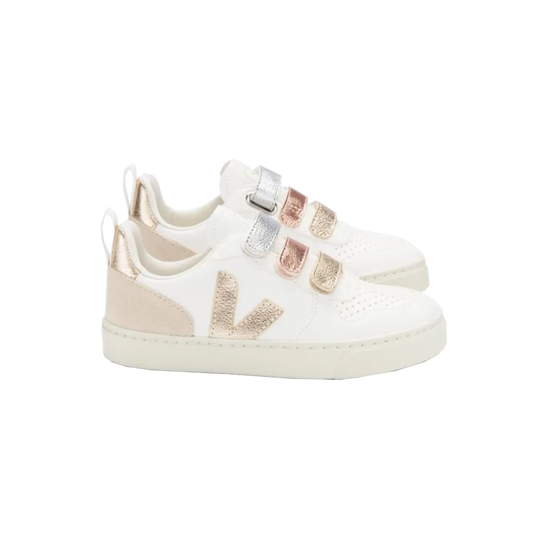 Veja V10 Velcro Shoes - Multi Extra White Shiny