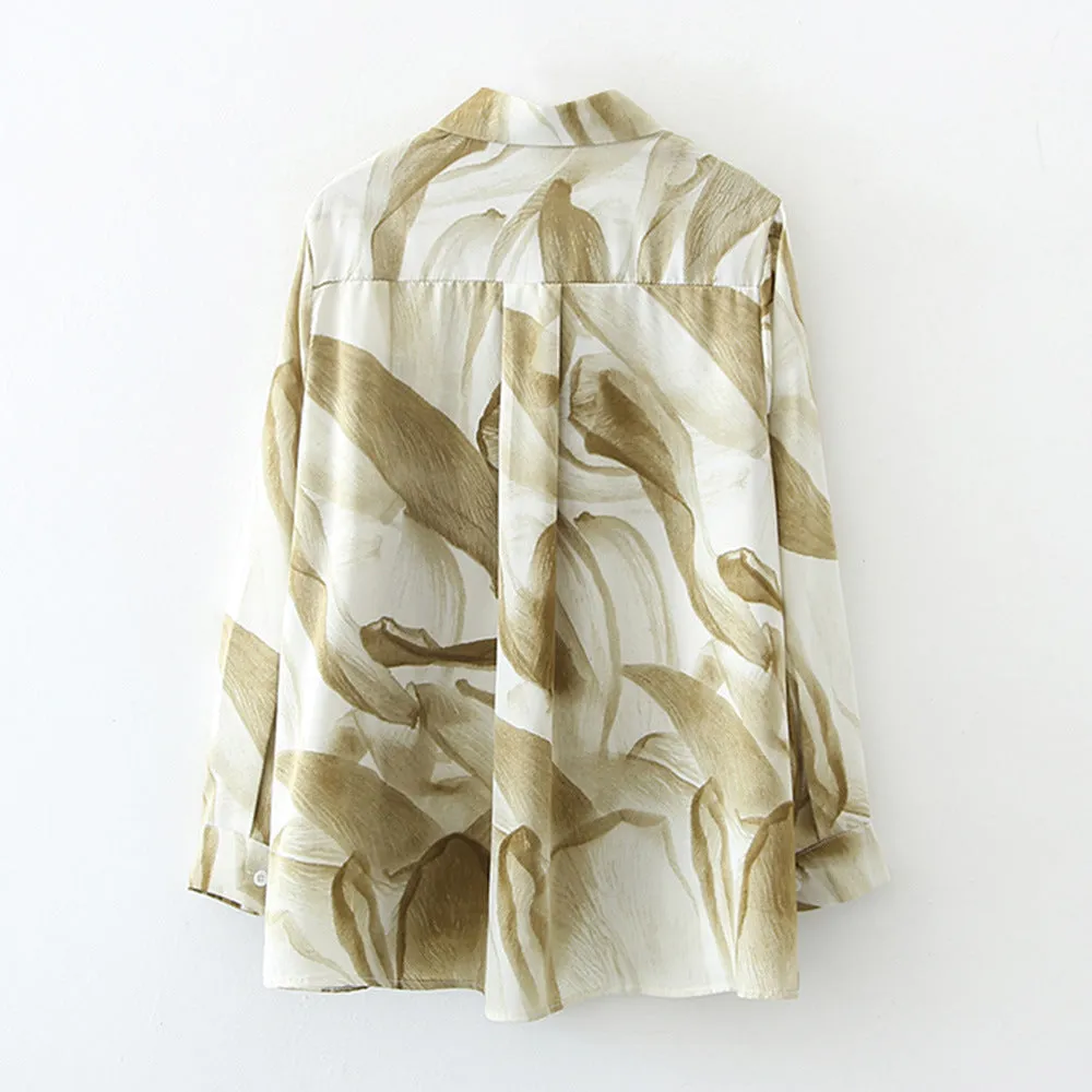Wholesale Women Clothing Printed Chiffon Shirts