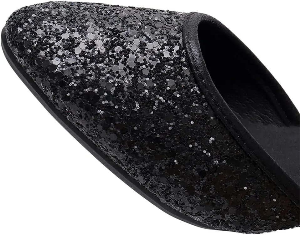 Womens Ballroom Dance Shoes Closed Toe Rhinestone Glitter Latin Salsa Performance Dance Shoes,Model 225
