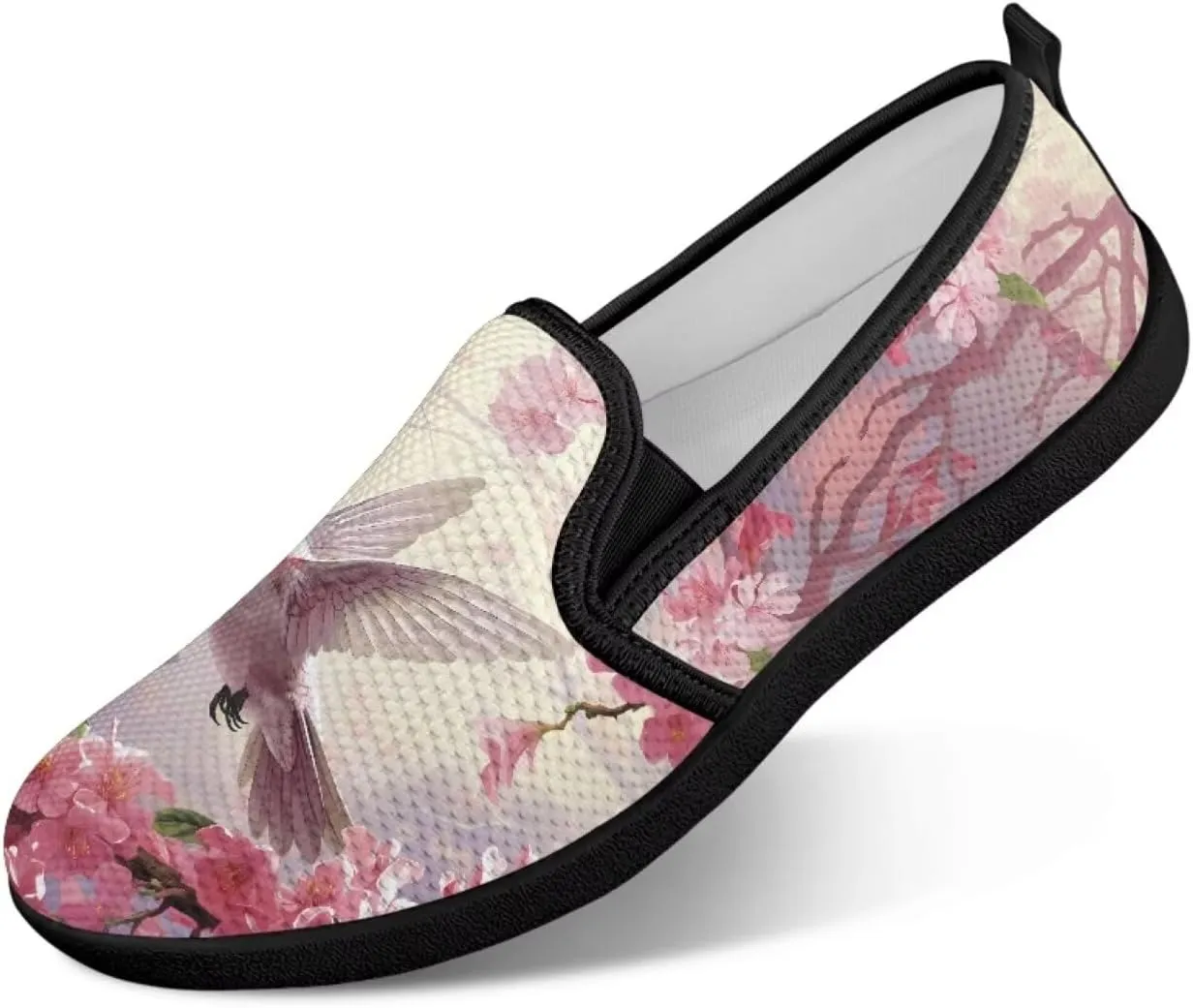 Women's Mesh Flats Shoes Casual Breathable Slip On Sneakers Non-Slip Low Top Outdoor Walking Loafers
