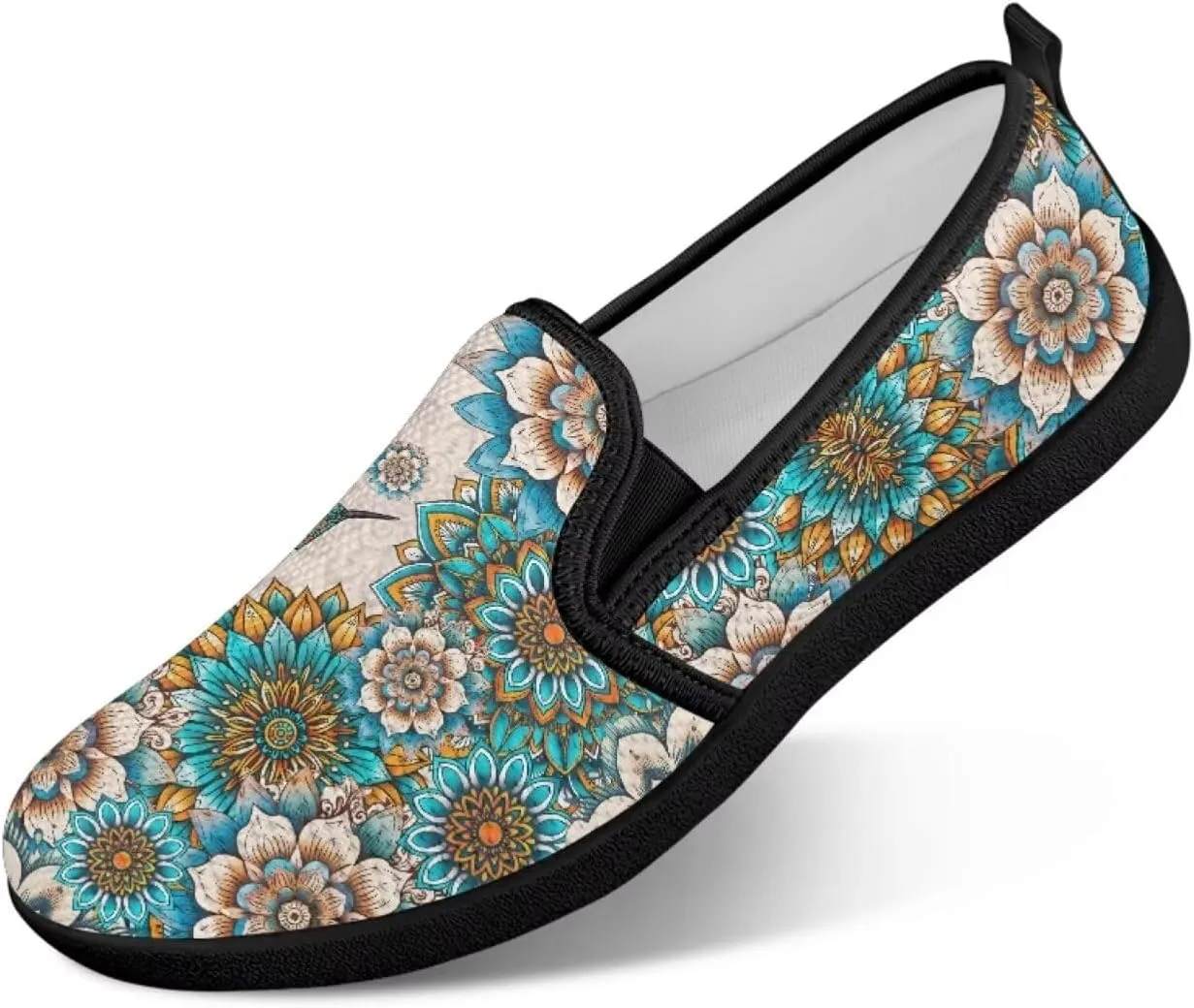 Women's Mesh Flats Shoes Casual Breathable Slip On Sneakers Non-Slip Low Top Outdoor Walking Loafers