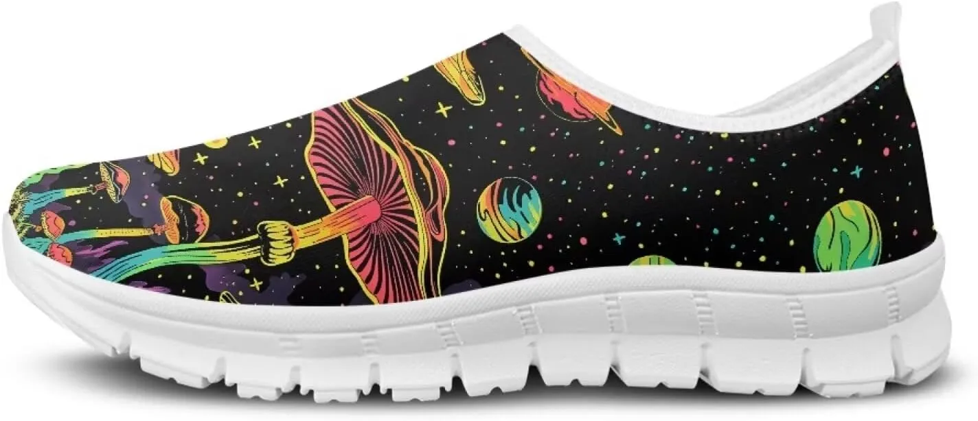 Women's Printed Travel Shoes Slip On Casual Loafers Lightweight Comfort Fashion Sneaker Low-Cut Casual Shoes