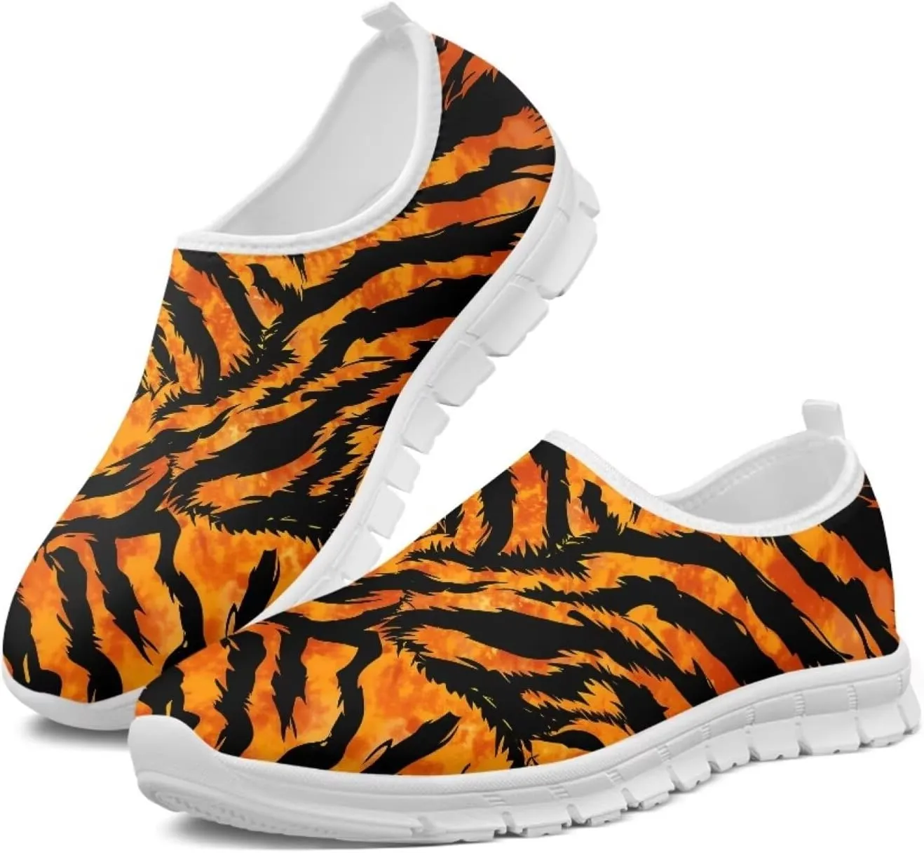 Women's Printed Travel Shoes Slip On Casual Loafers Lightweight Comfort Fashion Sneaker Low-Cut Casual Shoes