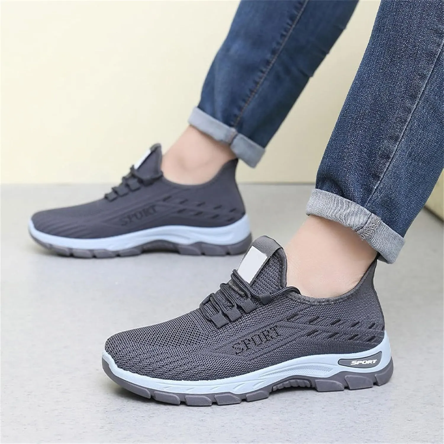 Womens Slip On Sneakers Non Slip Gym Workout Shoes Breathable Mesh Walking Sneakers Lightweight Tennis Fashion Sneaker Sports Workout Gym Shoes for Running Air Cushion Road Running Shoe