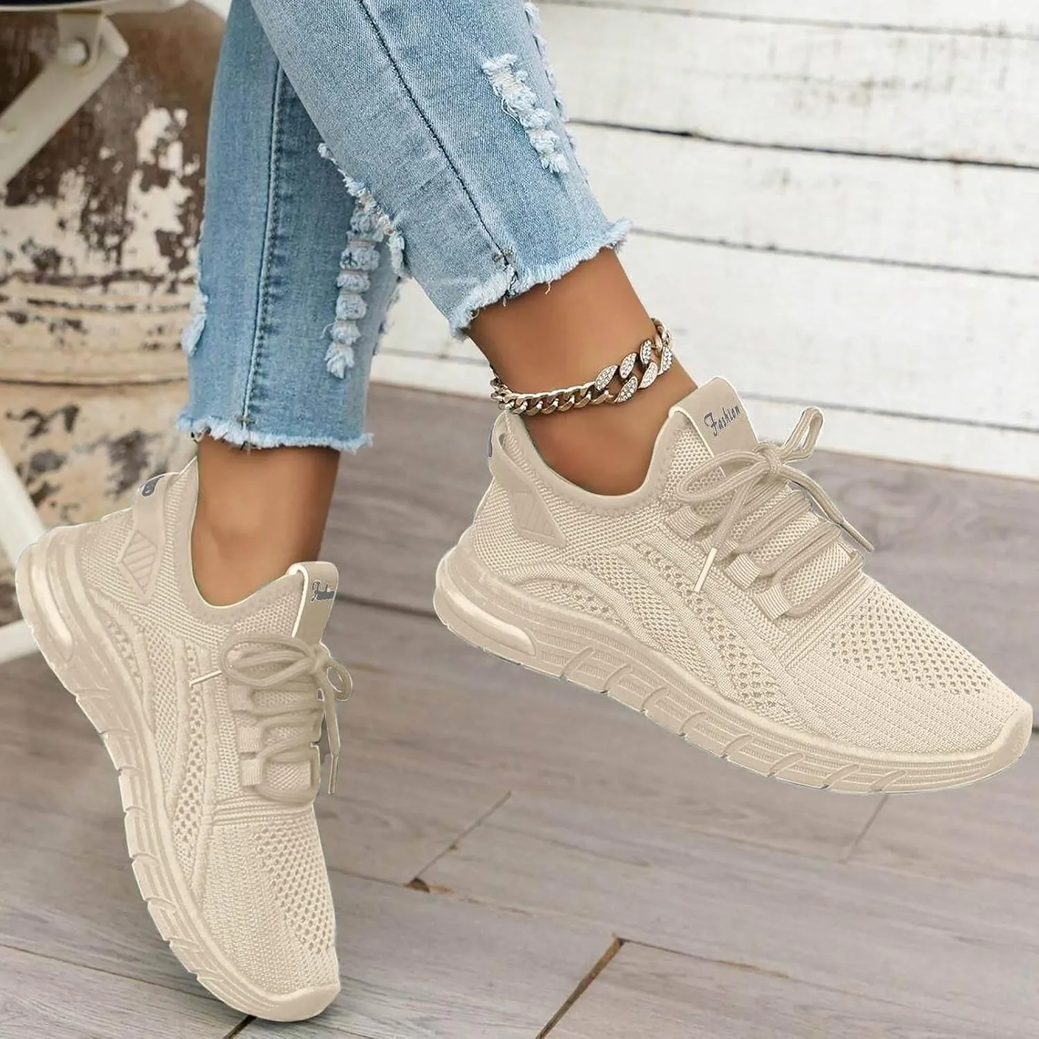 Womens Slip On Tennis Running Shoes Non Slip Fashion Sneakers Mesh Walking Shoes Gym Workout Breathable Work Shoes Comfortable Women's Athletic Shoes Lightweight