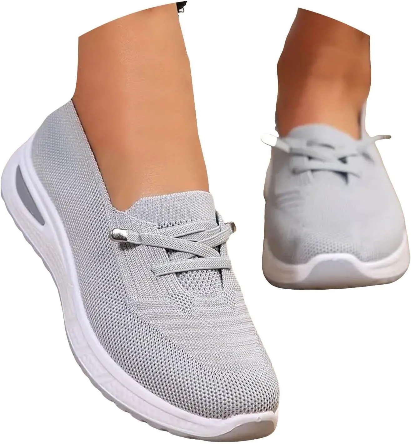 Womens Slip On Tennis Running Shoes Non Slip Fashion Sneakers Mesh Walking Shoes Gym Workout Breathable Work Shoes Comfortable Women's Athletic Shoes Lightweight