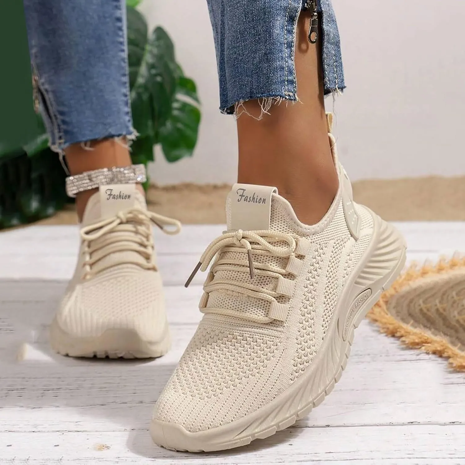 Womens Slip On Tennis Running Shoes Non Slip Fashion Sneakers Mesh Walking Shoes Gym Workout Breathable Work Shoes Comfortable Women's Athletic Shoes Lightweight