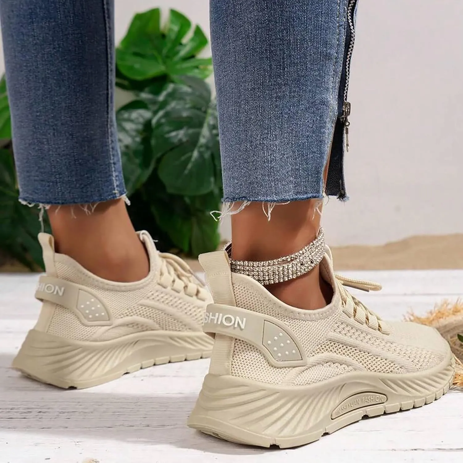 Womens Slip On Tennis Running Shoes Non Slip Fashion Sneakers Mesh Walking Shoes Gym Workout Breathable Work Shoes Comfortable Women's Athletic Shoes Lightweight