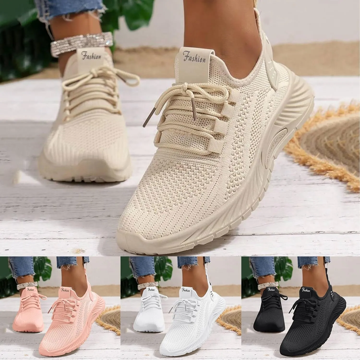Womens Slip On Tennis Running Shoes Non Slip Fashion Sneakers Mesh Walking Shoes Gym Workout Breathable Work Shoes Comfortable Women's Athletic Shoes Lightweight