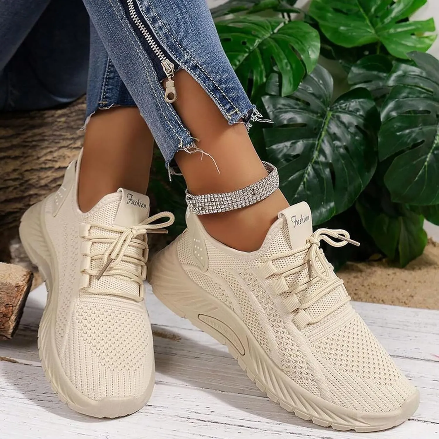 Womens Slip On Tennis Running Shoes Non Slip Fashion Sneakers Mesh Walking Shoes Gym Workout Breathable Work Shoes Comfortable Women's Athletic Shoes Lightweight