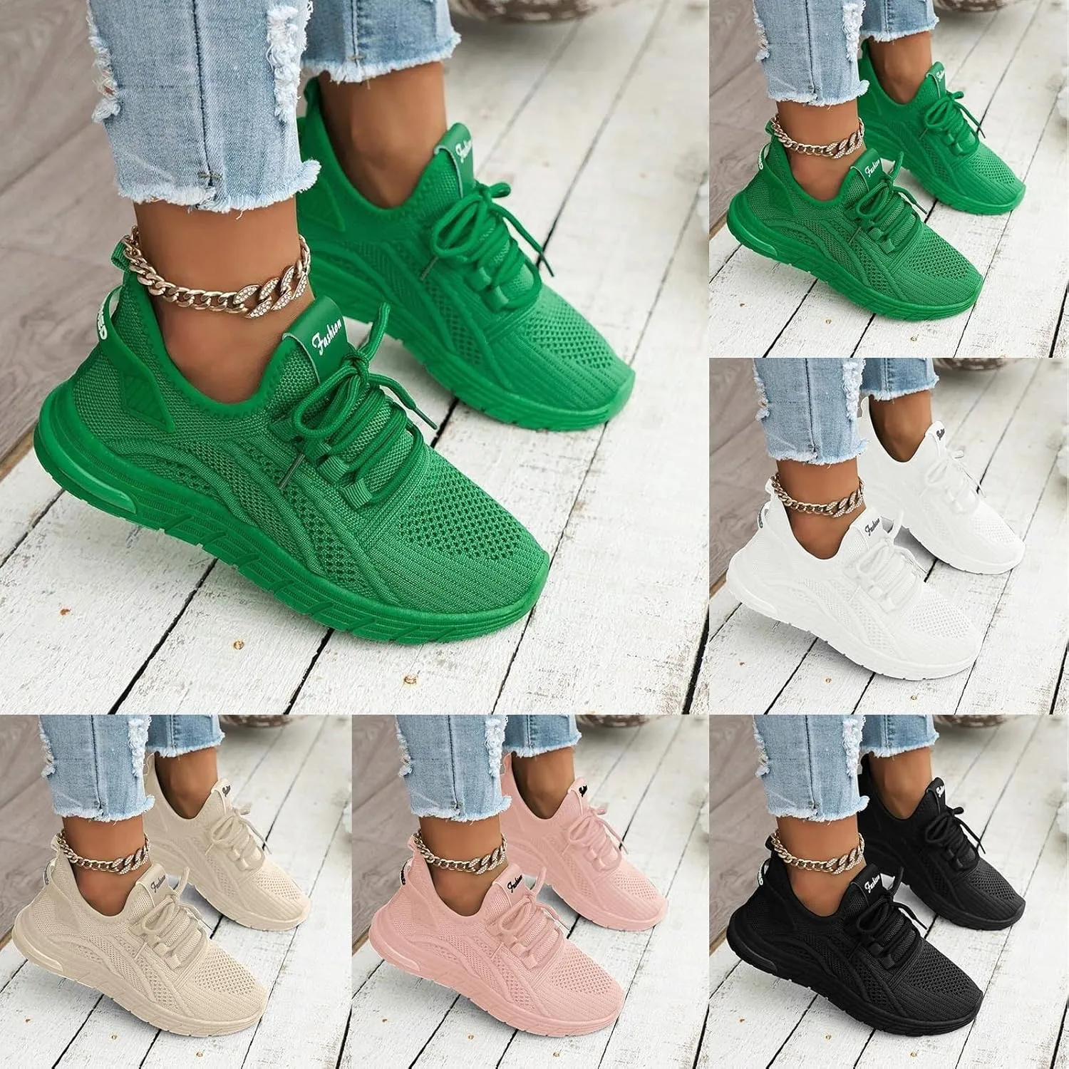 Womens Slip On Tennis Running Shoes Non Slip Fashion Sneakers Mesh Walking Shoes Gym Workout Breathable Work Shoes Comfortable Women's Athletic Shoes Lightweight