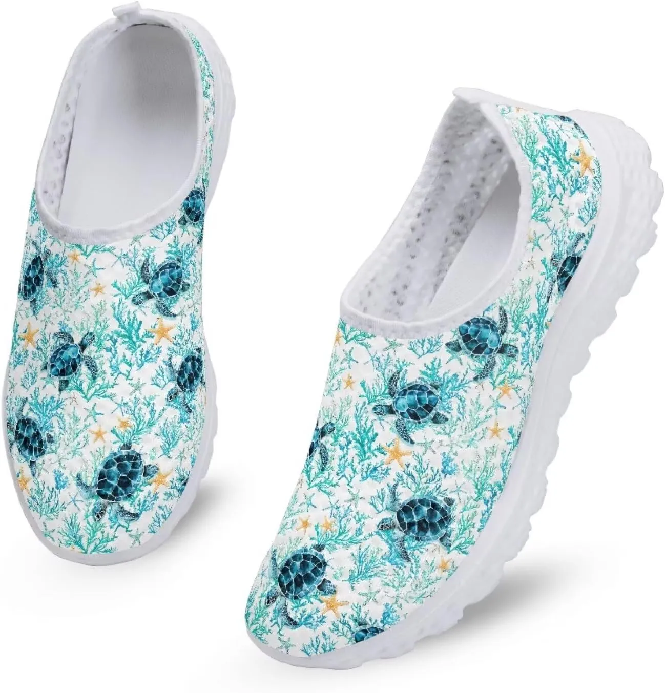 Womens Slip on Walking Shoes Comfort Lightweight Breathable Non-Slip Mesh Casual Tennis Running Sneakers