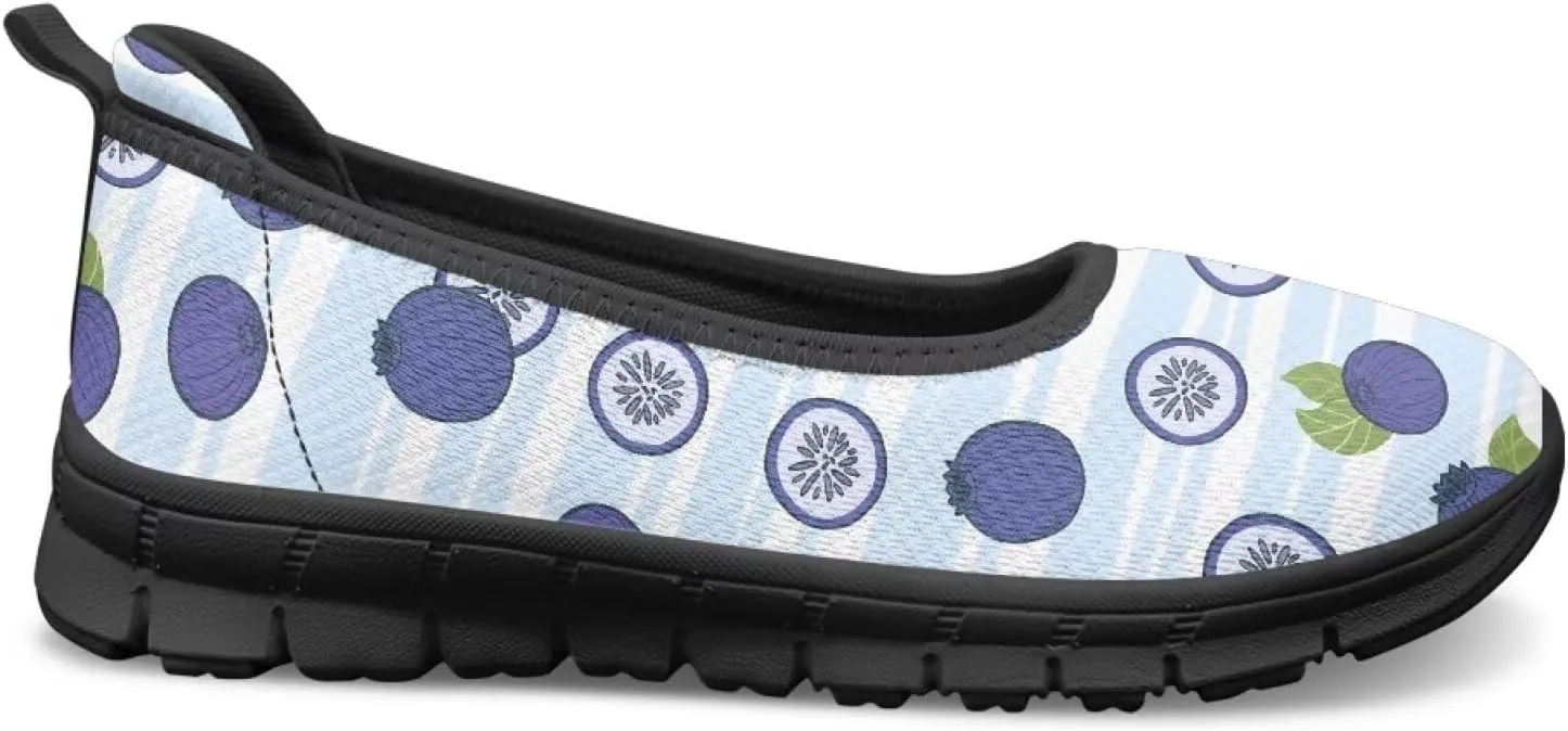 Women's Slip On Walking Sneakers Casual Fashion Flying Mesh Loafers Lightweight Dress Shoes Non-Slip Cozy Exercise Flat Shoes US Size 6-11