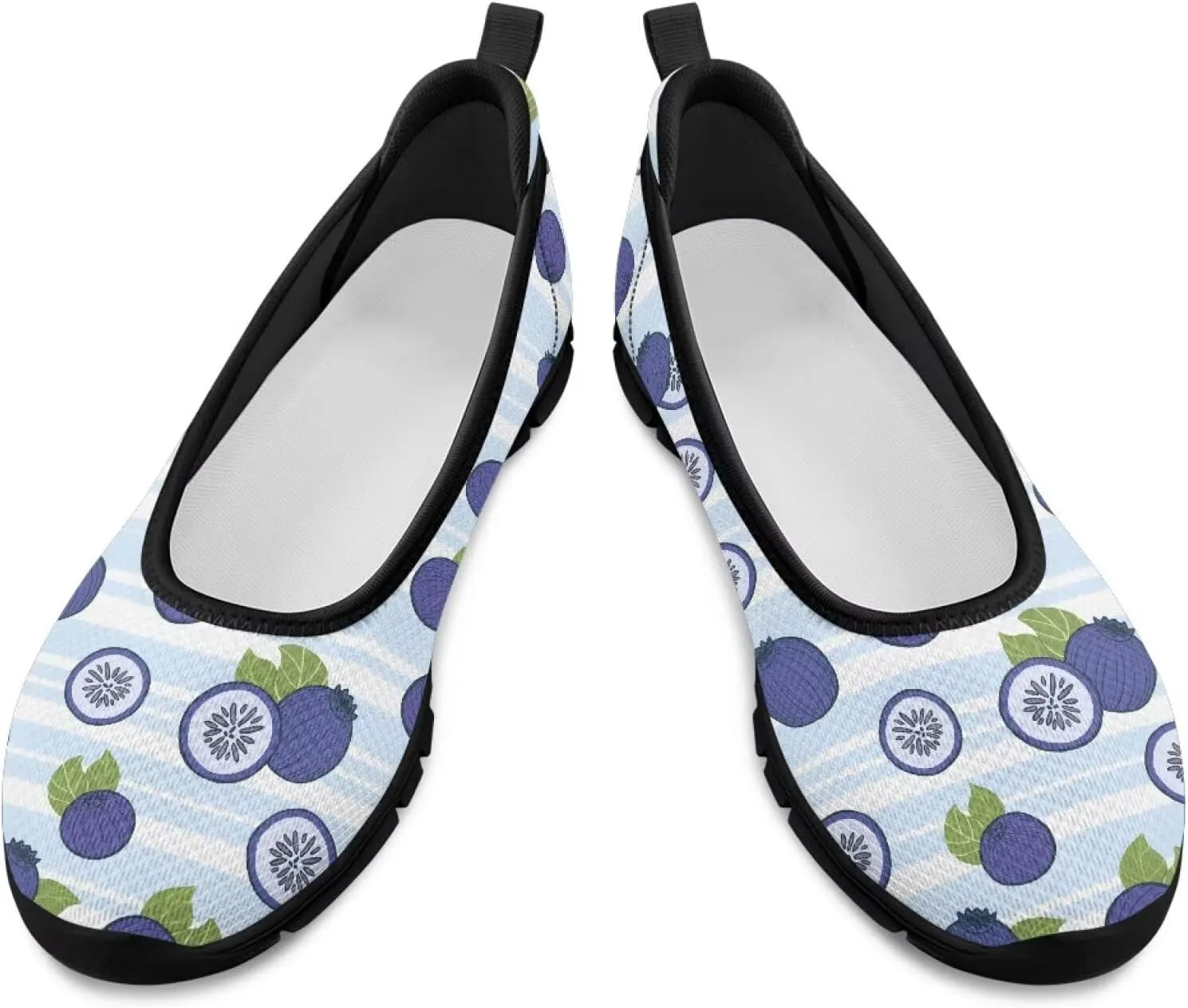 Women's Slip On Walking Sneakers Casual Fashion Flying Mesh Loafers Lightweight Dress Shoes Non-Slip Cozy Exercise Flat Shoes US Size 6-11