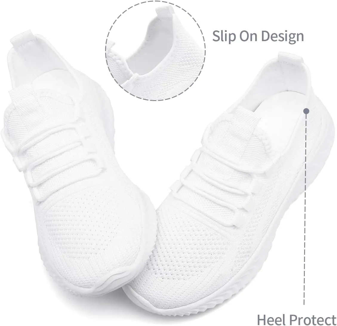 Womens Walking Shoes Casual Slip On Tennis Running Shoes Lightweight Breathable Non Slip Workout Athletic Gym Cross Training Sneakers
