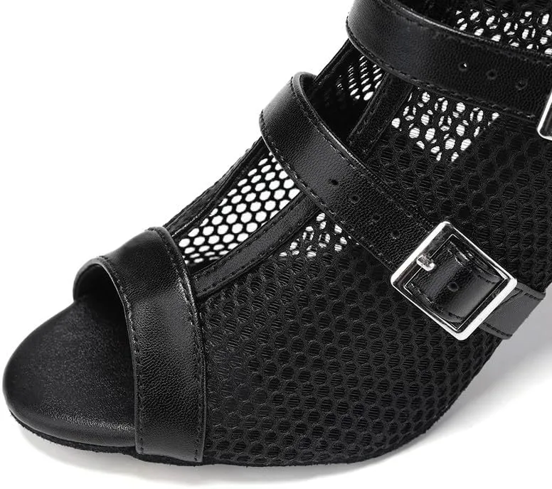 YKXLM Latin Dance Boots Women Ballroom Dance Shoes Salsa Bachata Performance Dancing Shoes