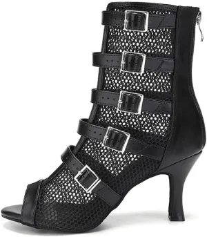 YKXLM Latin Dance Boots Women Ballroom Dance Shoes Salsa Bachata Performance Dancing Shoes