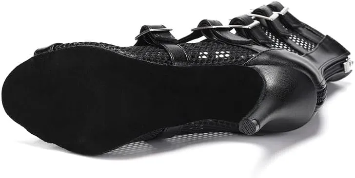YKXLM Latin Dance Boots Women Ballroom Dance Shoes Salsa Bachata Performance Dancing Shoes