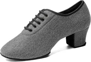 YKXLM Women Standard Practice Social Dance Sneaker Beginner Dance Practice Shoes for Women Low Heel Ballroom