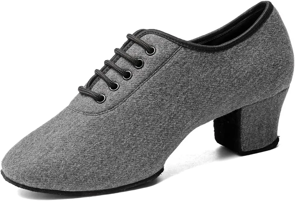 YKXLM Women Standard Practice Social Dance Sneaker Beginner Dance Practice Shoes for Women Low Heel Ballroom