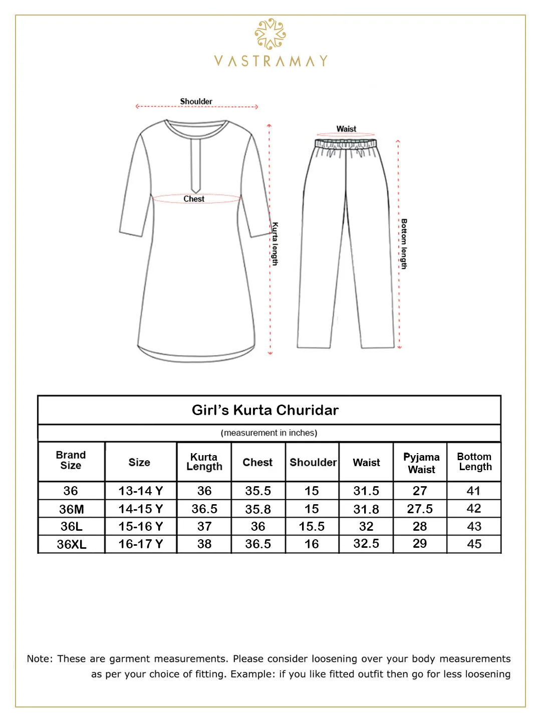 YUVA BY VASTRAMAY Girl's Maroon  Mirror Kurta Pyjama Set